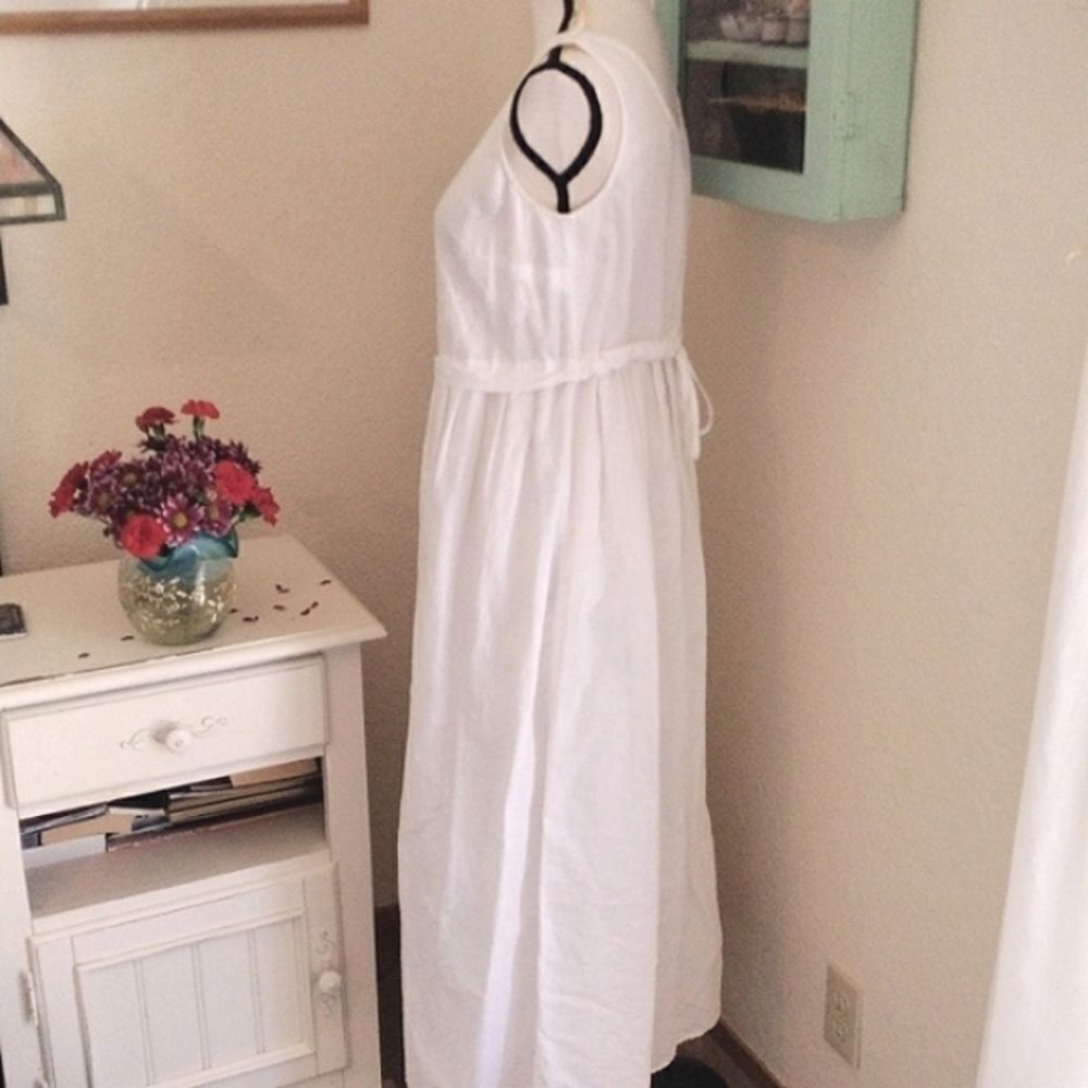 Karin Stevens White Cotton Blend Dress - Picture 6 of 11